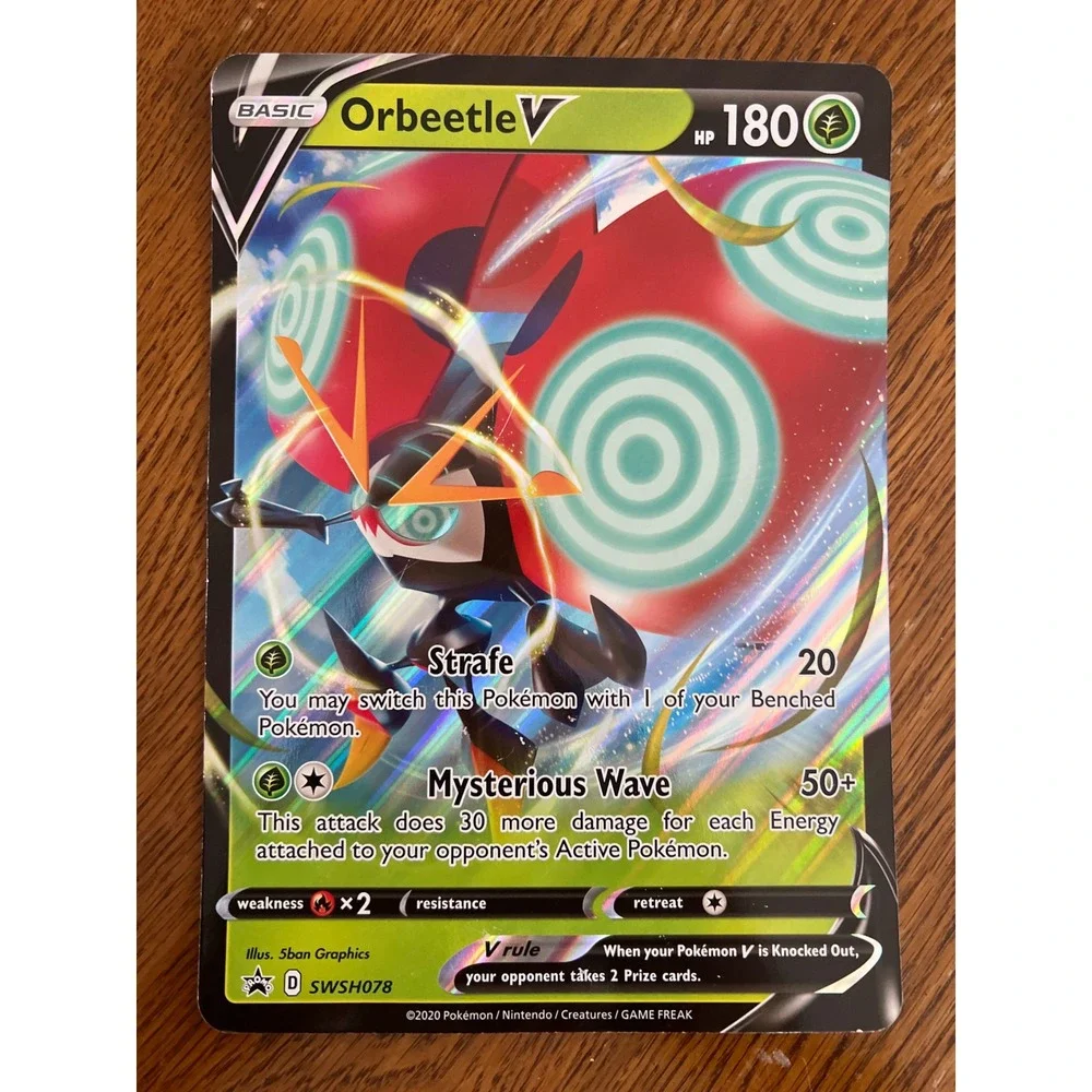Pokemon Orbeetle V SWSH078 Black Star Promo Jumbo Oversized Card Sword & Shield